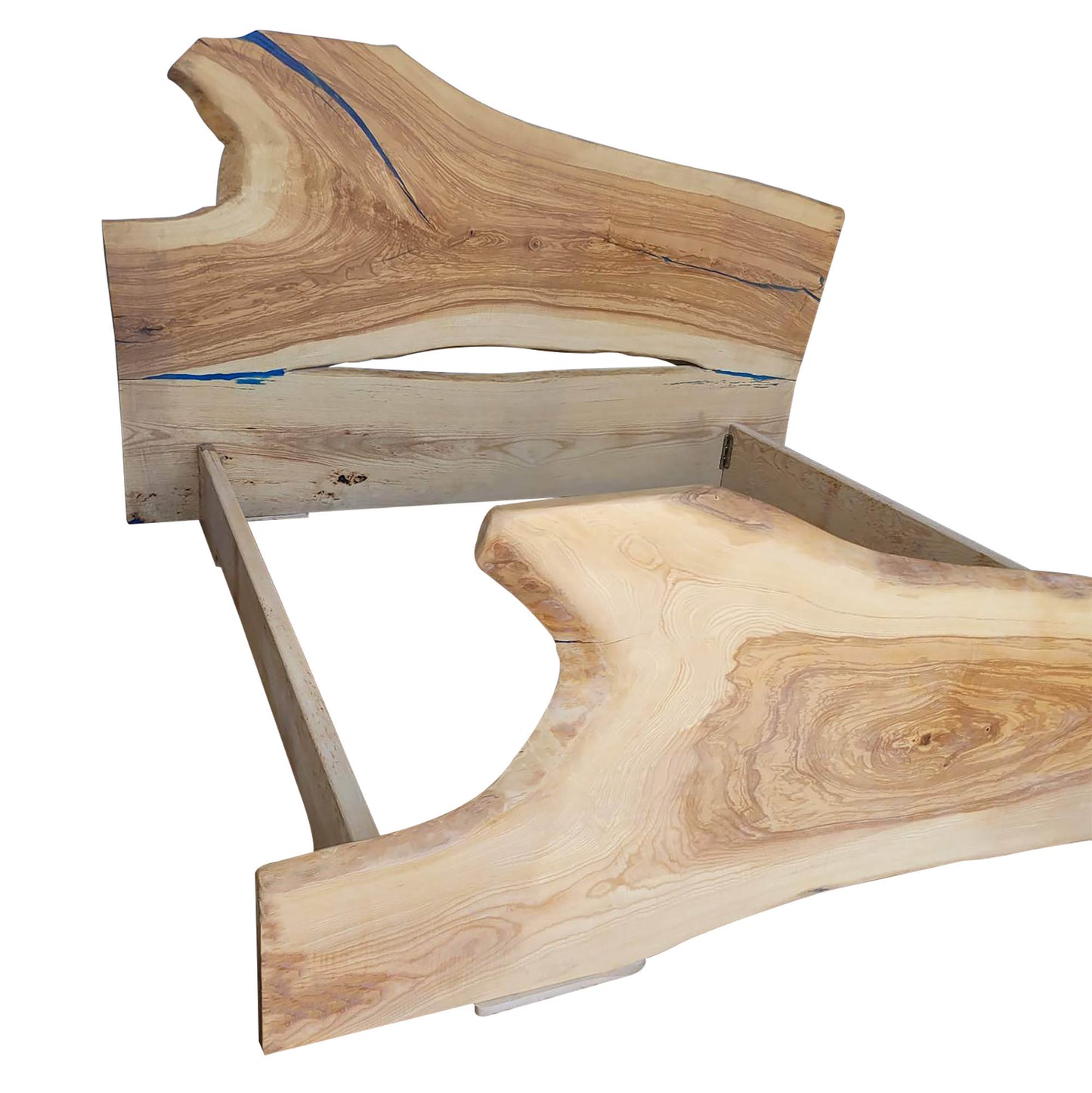 Спалня от масивно дърво ясен със запазени форми на дървото 01