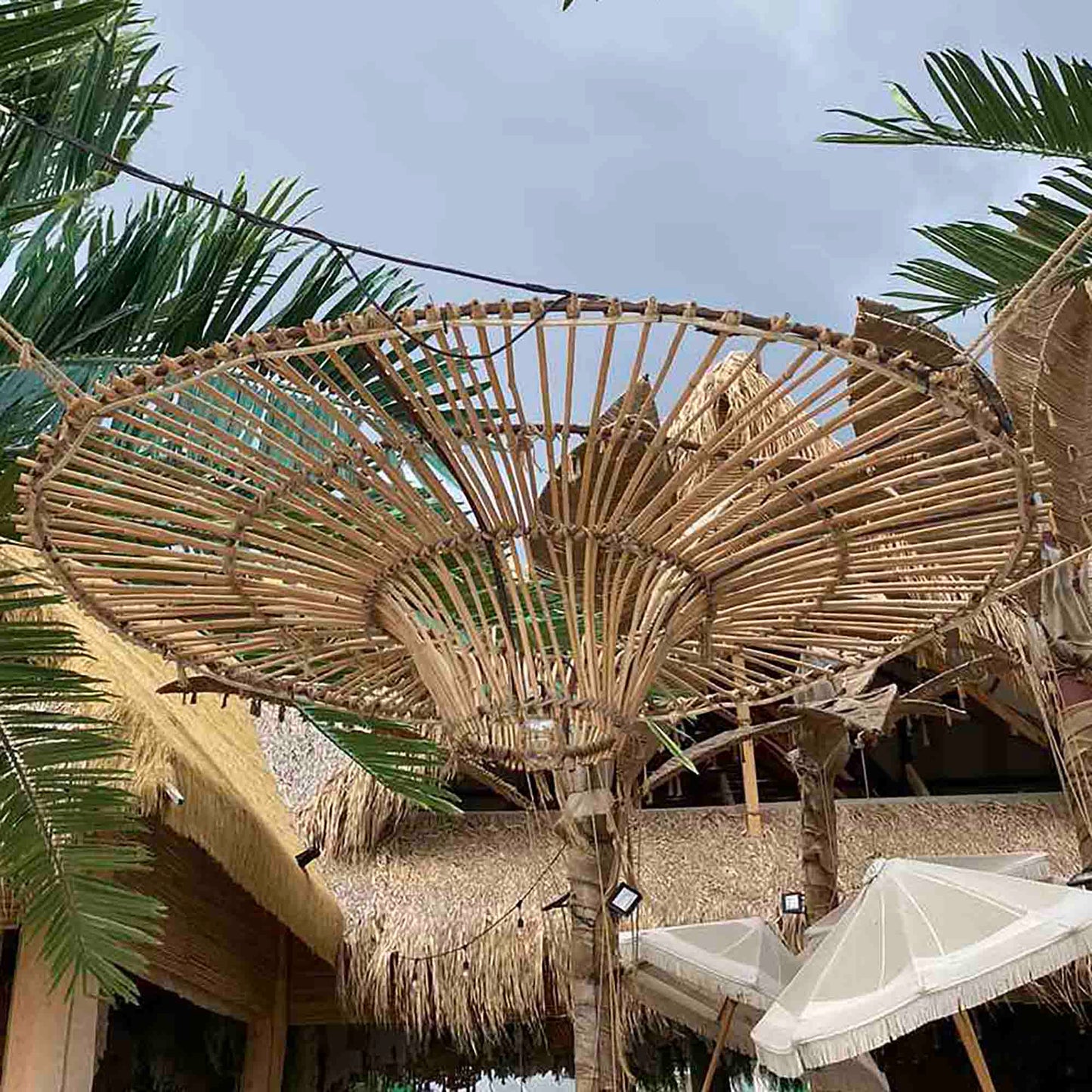 Декоративен бамбуков абажур