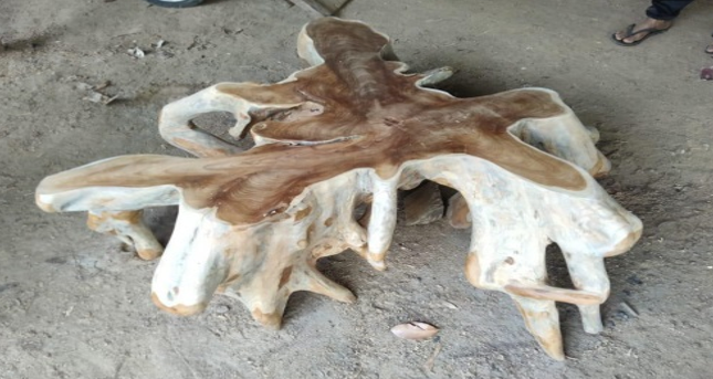 Декоративна маса за кафе тик корен