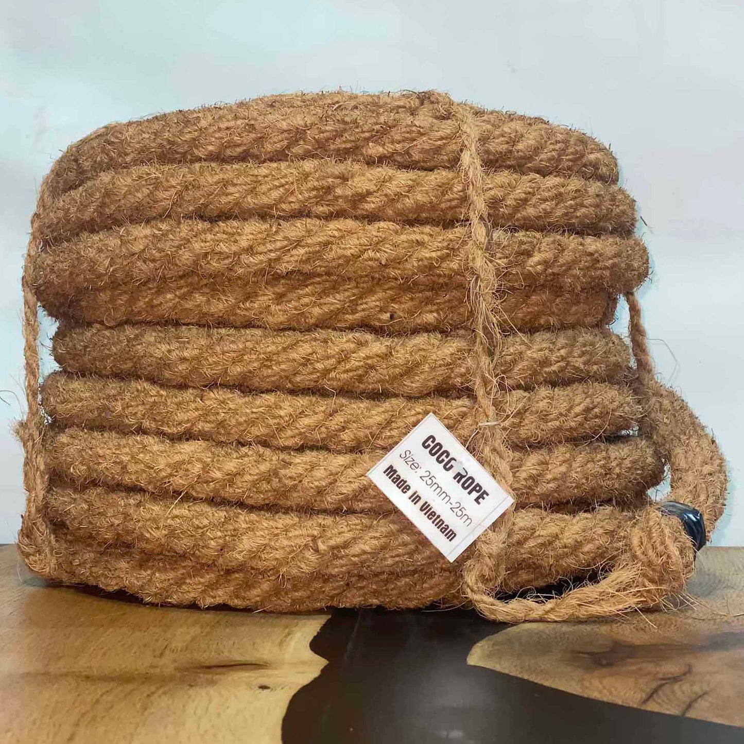 Натурално въже от кокосови нишки и влакна 25х25