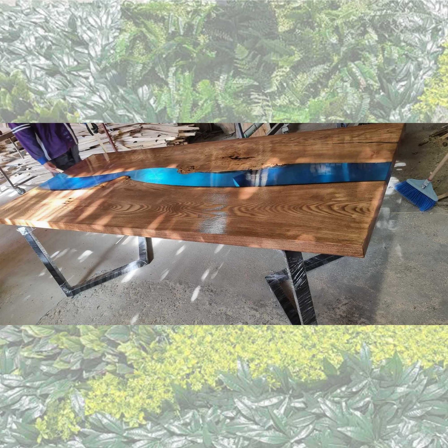 Холна маса от дърво и епоксидна смола - PMD 119