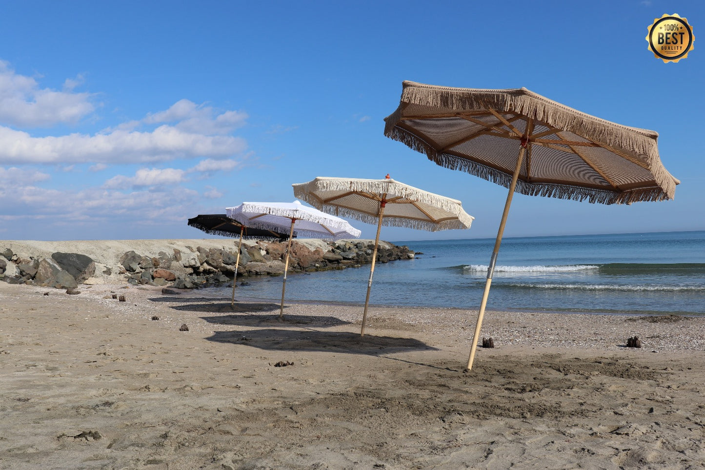 Плажен чадър Макраме Капучино 2.50м