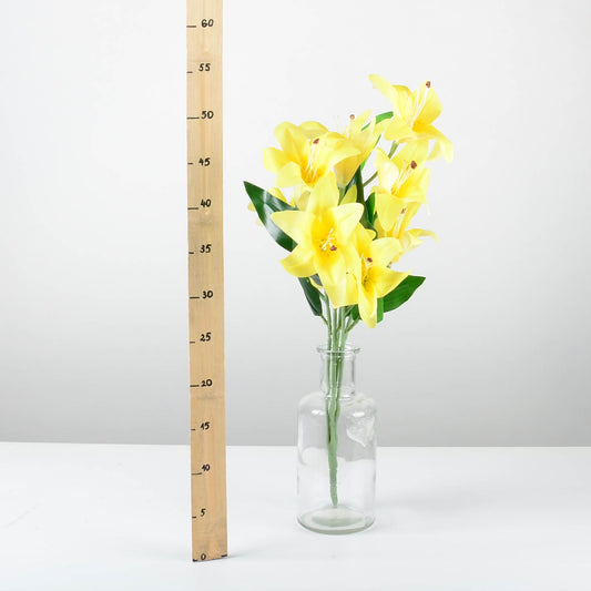 Жълто изкуствено цвете букет - baron.bg