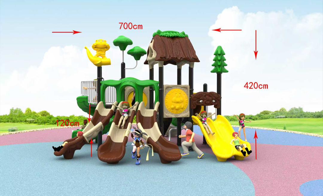Детска площадка с пързалки външна употреба