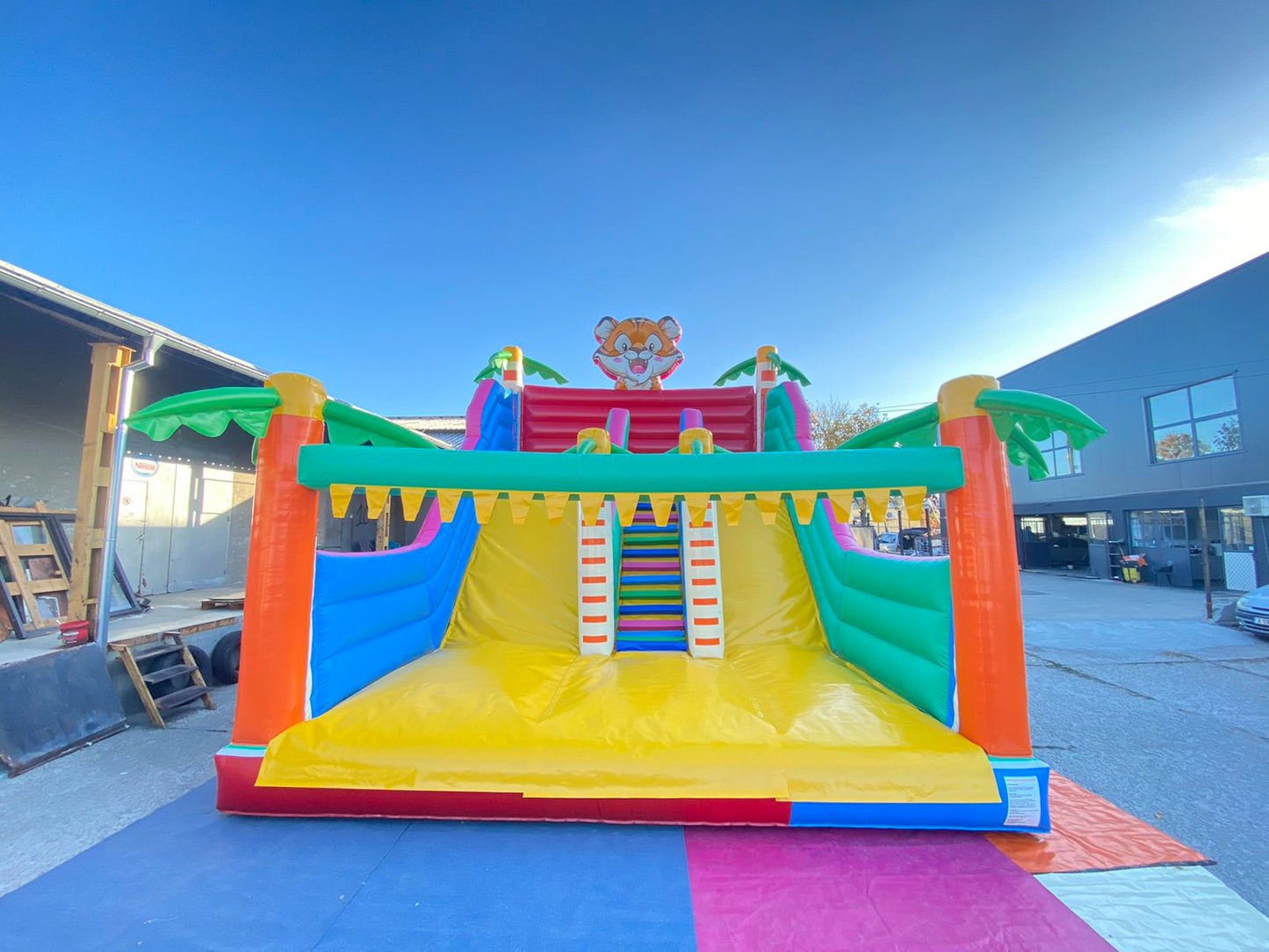 Надуваема двойна пързалка "Тигърчето Диего" ― Baron.bg