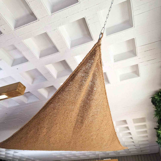 Триъгълна тента от кокосови влакна 05