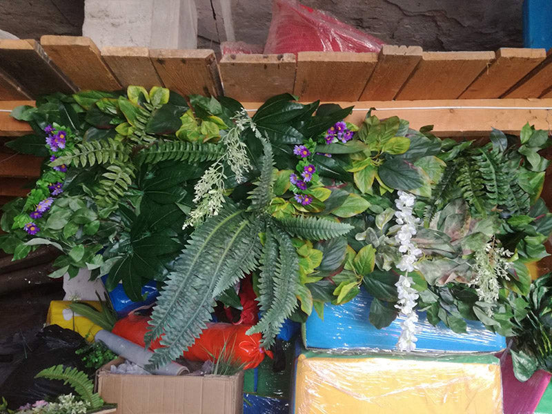 Изкуствена зелена стена Амели 037