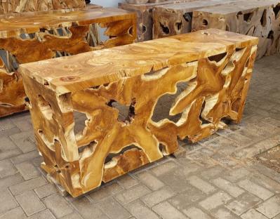 Декоративна маса от корен на тик – 120 см.