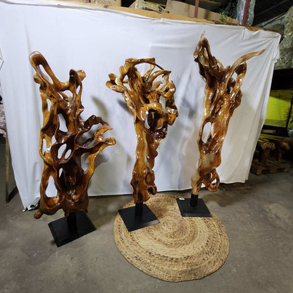 Дървена декорация от Тик корен DMT050