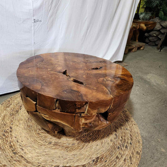 Ниска кафе маса от Тик корен DMT040