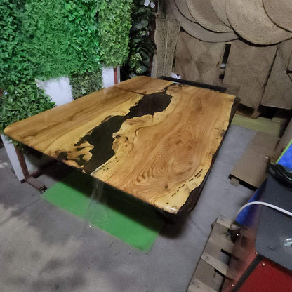 Маса от дърво ясен и кафява смола PMD 335